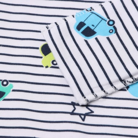 Body baby with a long sleeve, blue color/strip, height 74 cm (6-9 months)-2