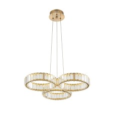 Suspended indigo, 12036/3p Brass. 1x37W, LED, 1650LM, 3000-4000-6000K, 550x550x130/1000 mm