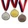 Prize medal 001, D = 5 cm. 1 place. Color is gold. With a ribbon