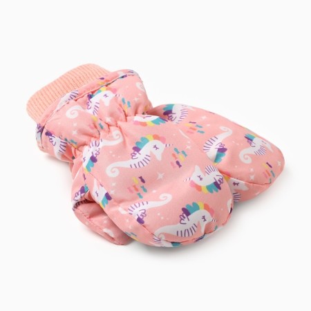 Winter mittens Minaku, peach color, 15cm-2