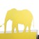 Sconces "Elephants" LED 4000K 12W gold 38x20x4cm