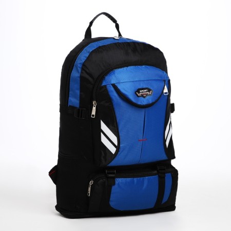 Tourist backpack on lightning, 4 outer pockets, blue/black color-2