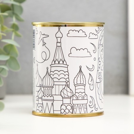 Pigging bank Bank Metal Children's Coloring "Russian Values"-1