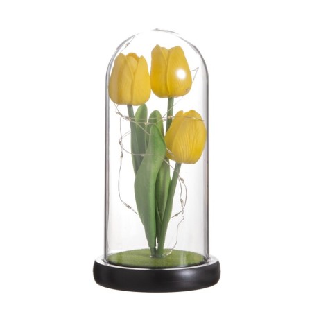 Nightlight "tulips" LED 3HAAA yellow 10.5x10.5x22cm-6
