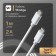 Windigo, Type-C-Type-C, 2 A, charging + data transfer, TPE braid, 1 m, white