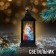 Snowman lamp, black, 12.5 x 5.7 cm