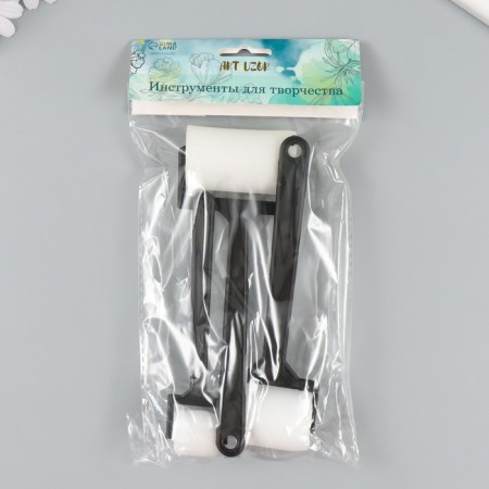 Rollers for creativity set of 3 pcs plastic, paralon 15x2.5 cm, 17.5x4 cm, 18x6 cm-5