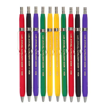 Карандаш цанговый 2.0 мм Koh-I-Noor 5211CN Versatil, металл/пластик, с клипом-2