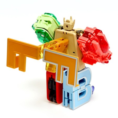 Robo-Bukva "Beasts", set 6 in 1, transformed, gathered in 1 robot-5