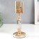 Summary Metal for 1 candle "Column-Cristal" gold 32x12x12 cm