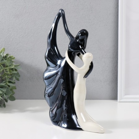 Souvenir Ceramics "Waltz" black and white 24.6x15x7 cm-3