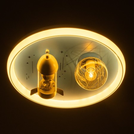 Lamp "Rocket in space" LED 48W E27 White-blue 47x47x15 cm Bayerlux-4