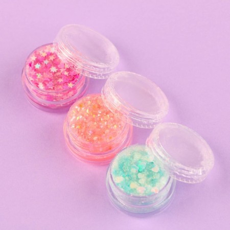 Glitter for the face and body "Unicorn", shine of 3 g, brush-5