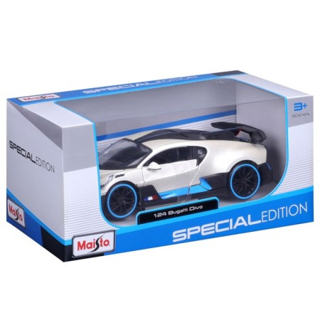 MASTO DIE-CAST BUGATTI Divo machine, opening doors, 1:24, white color with design-7