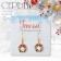 New Year! Earrings "New Year" Balt-Venok, colored in gold