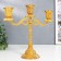 Summary Metal for 3 candles "Raja" Gold 22.5x8x24 cm