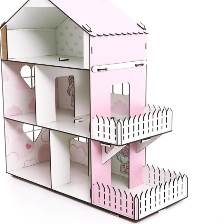 Puppet house without furniture "Doll Style"-2