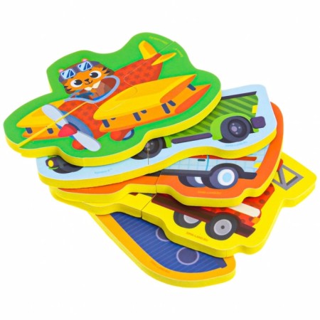 Soft puzzle for babies "Transport", 5 puzzles, crumb I-4