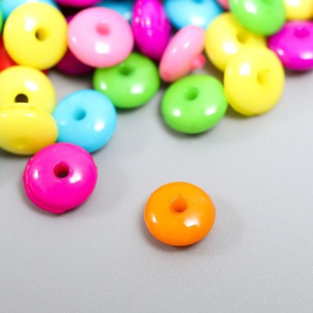 Beads for creativity plastic "Bright circles" set of 100 pcs 0.4x0.8x0.8 cm-1