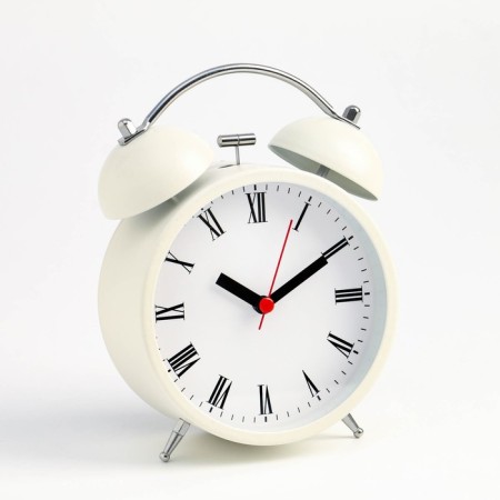 Alarm clock "Ronan", with backlight, 16 x 11 cm, white-1