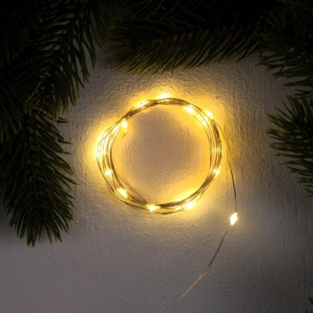 Garland “thread” 2 m dew, ip20, silver thread, 20 LED, glow warm white, 3 modes, AG13x3