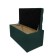 Puff with a lid and weighting, 800 × 400 × 420 mm, Bahama plus matting, Emerald color