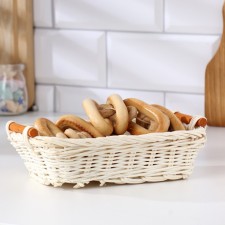 Basket with handles, 14 × 19 × 5 cm, rattan