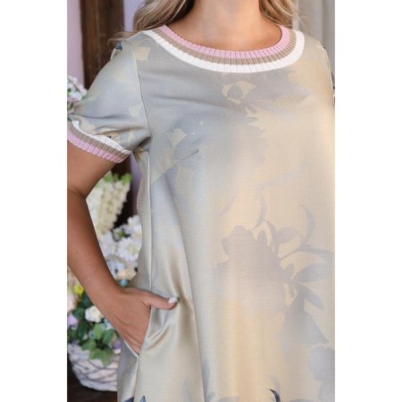Female dress, size 56, beige color-10