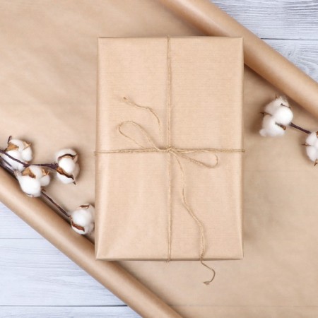 Paper for decor and floristry, craft, plain, beige, roll 1 pcs., 40 g/m2, 0.7 x 10 m