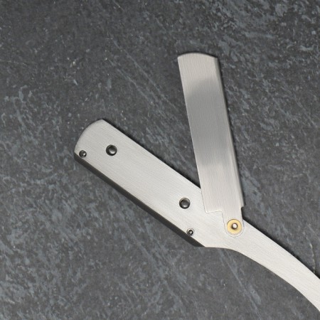 Dangerous razor, shavett, without blades, 13.3 × 21 × 2.8 cm, steel, silver color-9
