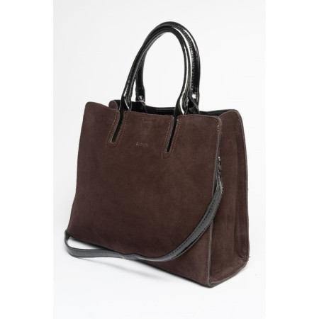 Bag Tout Women, Natural suede, Ludor Brown, 33x10x27 cm-1