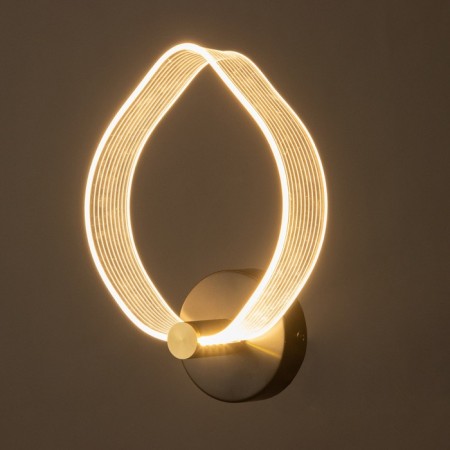 Bra "leaf" LED 8W 3000-6000K Black 25x20x6cm-4