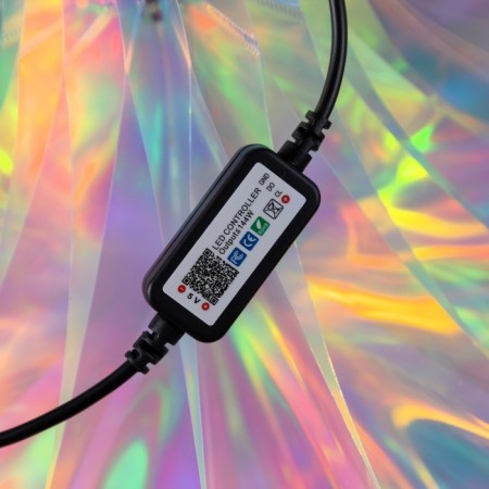 LED figure "Christmas tree" 100 × 130 × 100 cm, plastic, control from the application, USB, glow RGB-8