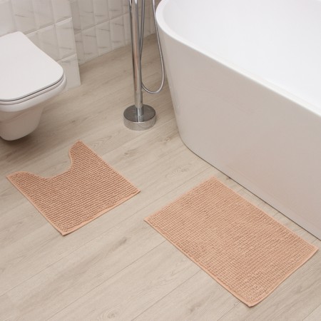 Set of bathroom rugs Ethel Bukley Color Bezh 2 pcs, 38x58 cm, 48x38 cm-6