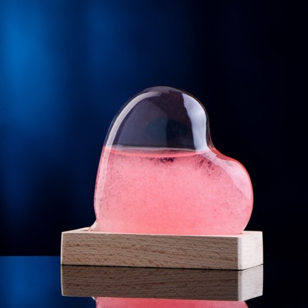 Barometer - Stormglass "Heart" 11x10x4cm, mix-1