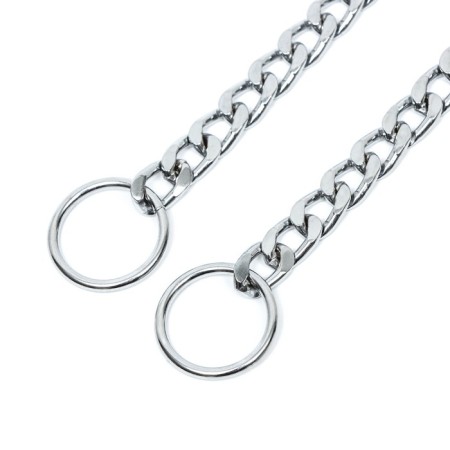 Collar - Metallic a single strain, 55 cm, wire thickness 2.5 mm, flat link-2