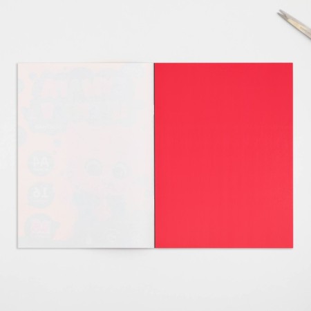 Colored paper one -sided A4 “September 1: cat” 16 sheets 16 colors newspaper, density 45 g/m², density 80 g/m²-2