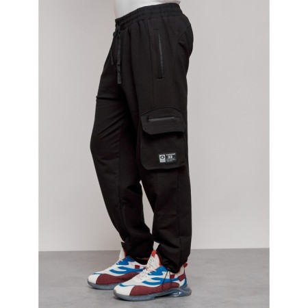Sports male trousers, size 50, black color-8