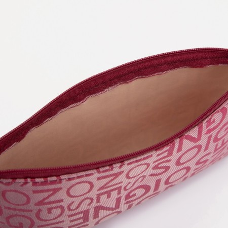 Cosmetic bag with lightning, burgundy color-2