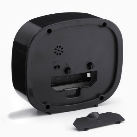 Clock - desktop an alarm clock, discrete move, 12.5 x 10.5 cm, aa-2