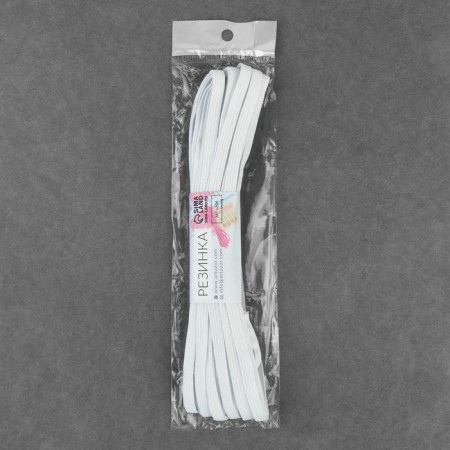 Knitted elastic, 8 mm, 10 ± 0.5 m, white color-2