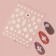 Nail stickers "Arabesque", voluminous, white color