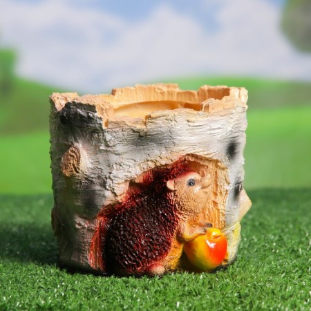 Figure Kashpo "Hedgehog on Birch" 14*14*12cm