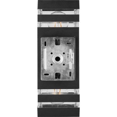 Wall lamp, invoice Duwi Techno, 110x95x320mm, 2he27, alum/glass, IP65, black, 990523-3