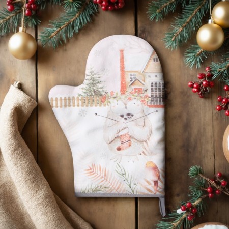 Mitten-Open Ethel "Beasts in the City" 20x28 cm, 100% HL, Vatin 250 g/m2