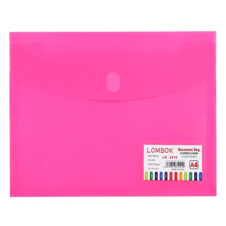 A4 Velcro folder, 180 md, with extension, make-up pockets, mix-8