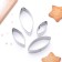 A set of forms for cutting the liver “Lily petals”, 4 pcs, chrome -colored color