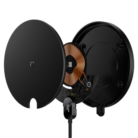 Wireless charger Baseus Gen 2, 2 A, 15W, display, black-4