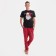 Pajama New Year's male KAFTAN "Santa Claus", red/black color, size 48