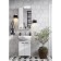 Aquaton Bacca Pro, 50 cm mirror, white color, oak somerset